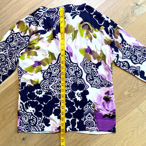 Petite Floral Cotton Sweater by CHRISTOPHER BANKS - Picture 3 of 6